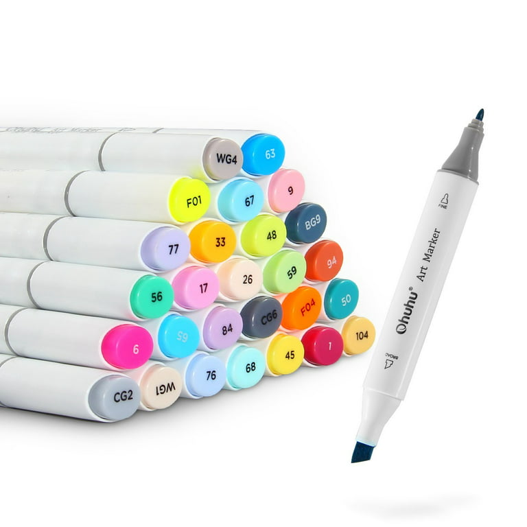 40 Colors Dual Tips Permanent Marker Pens Art Markers