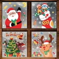 thumbnail image 3 of Pegatinas navideñas de dibujos animados para ventana, decoración de pared, corona de Papá Noel, muñeco de nieve, Feliz Navidad, Feliz Año Nuevo, 3 of 4
