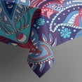 thumbnail image 5 of Blue Pioneer Flower and Paisley Pattern Square Tablecloth,Waterproof Square Table Cover,Wipeable Spillproof Washable Table Cover for Home Kitchen Party Decor 52"x52"(132x132cm), 5 of 6
