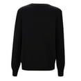 thumbnail image 5 of Women Cardigan Sweater Long Sleeve Knit Crew Neck Button Up Fall Sweaters Open Front Black Layering Top Womens Fall Clothes, 5 of 5