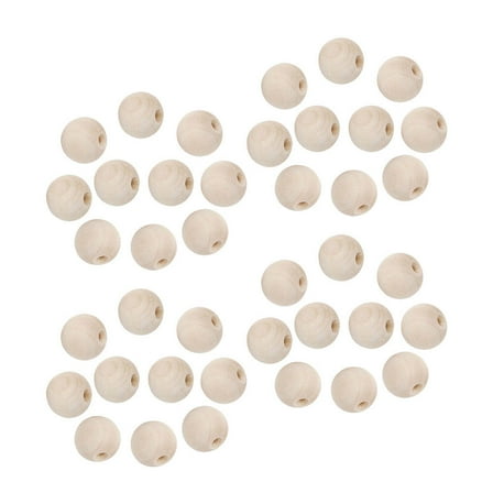HAKIDZEL 100Pcs Charms for Jewelry Making Wooden Beads Round 18mm Home Decoration