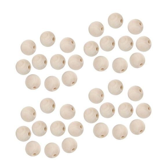 Mobestech 1800pcs Wood Loose Beads Wooden Beads Light Yellow Craft Supplies for Crafters