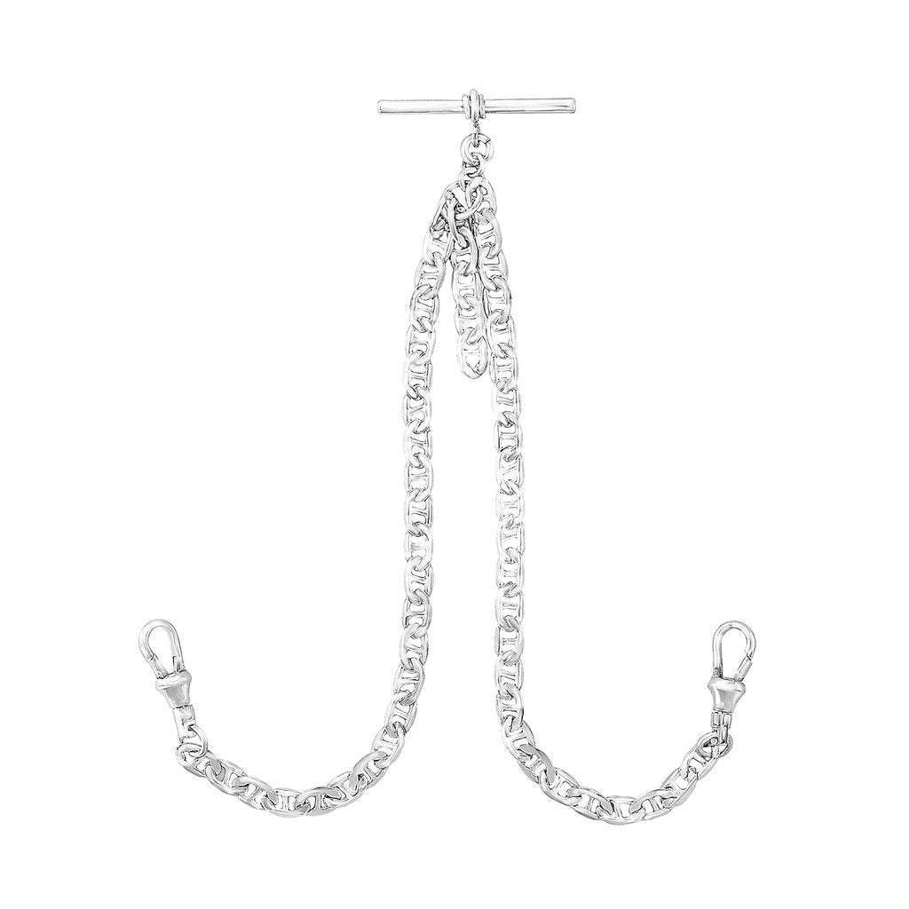 Men's Fashion Jewelry Flat Mariner Vest Chain // Double Vest Chain