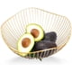 thumbnail image 1 of Alto estilo borde curvo moderno creativo elegante plato de un solo nivel, alambre de hierro de metal frutas verduras pan soporte decorativo cuencos para servir soporte de cesta dorado, 1 of 7