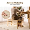 thumbnail image 4 of VEVOR Rattan Bench Wooden Bench 31.5 Inches for Entryway Living Room & Bedroom, 4 of 9