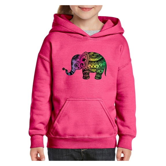 IWPF - Big Girls Hoodies and Sweatshirts - Elephant