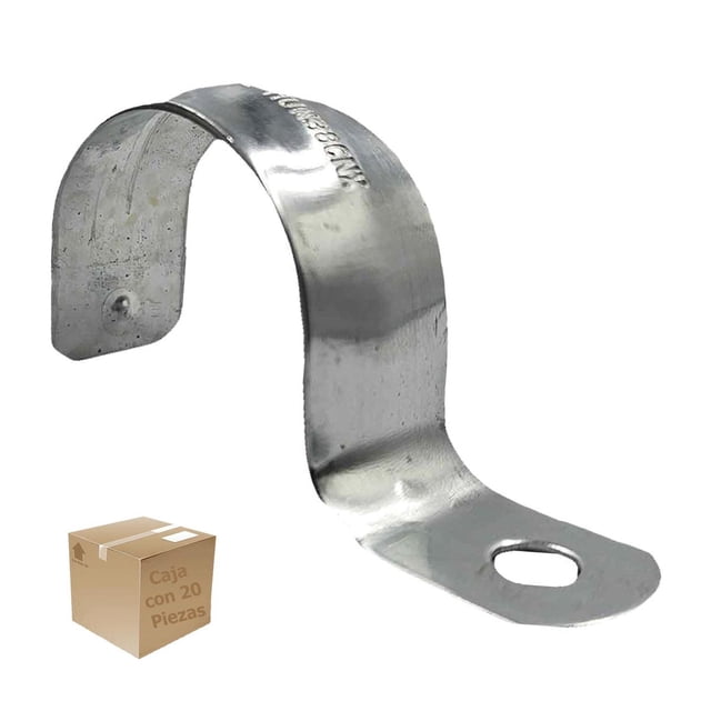 20 Pzs Abrazadera Tipo Uña Para Tubo 4 Pulgadas Acero plateado 4 pulgadas