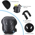 thumbnail image 2 of Abanopi Traje de engranajes de protección, alfombras de equipo de muñecas Alfombras de muñeca Juego de seguridad Alfombras de muñeca Equipo de rodilla Juego 6 Kit 6 Kit Rookin Rookin Eryue Zdhf, 2 of 8
