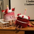 thumbnail image 3 of Creative Pink Cherry Cake Backpack Cream Fruit Cake Plush Bag Toy Simulation Kids Baby Birthday Cake Doll Gifts Home Decoration, 3 of 19