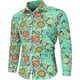 thumbnail image 3 of Camisas de discoteca de los años 70 para hombre, camisas casuales, camisas florales vintage de manga larga, cárdigan con solapa de botones, camisas de gran tamaño para hombre, 3 of 5