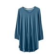 thumbnail image 3 of ZyeKqe Nightgowns for Women Long Sleeve V Neck Sleep Shirts Plus Size Pajamas Top Loose Comfy Pjs Top Sleepwear, 3 of 4