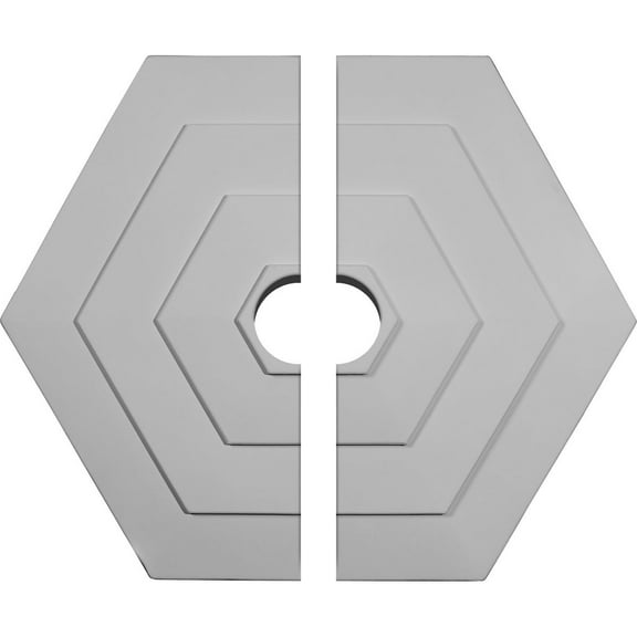 23 1/4"OD x 3 1/2"ID x 7/8"P Woodruff Ceiling Medallion, Two Piece (Fits Canopies up to 3 1/2")