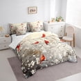 thumbnail image 3 of Manfei Cardinal Bird 7pcs Bedding Comforter Set,Tree Branches Queen Bedding Sets Super Cozy,Floral Animal Queen Sheet Sets,Ultra Soft Flower Home Decor,Reversible, 3 of 8