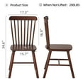 thumbnail image 4 of Set of 4 Rubber Wood Dining Chairs Natural Finish Solid Wood Seat Wide 16.54-inch Size Kitchen, Dining Room Furniture, 4 of 16