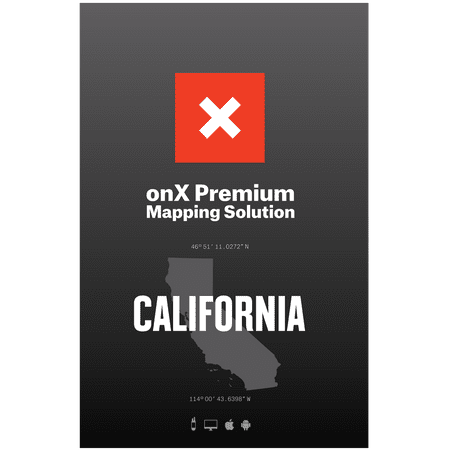 California Hunting Maps: onX Hunt Chip for Garmin GPS - Public & Private Land Ownership - Hunting Units & Zones - Includes Premium Membership for onX Hunting App for iPhone, Android &