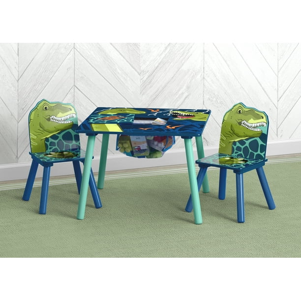 Delta Children Dinosaur Table and Chair Set With Storage (2 Chairs