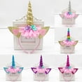 thumbnail image 2 of Diadema de unicornio para Halloween, diadema para niños, cumpleaños, fiestas, accesorios para el cabello de bebé, tocado para fiesta de unicornio, 2 of 6