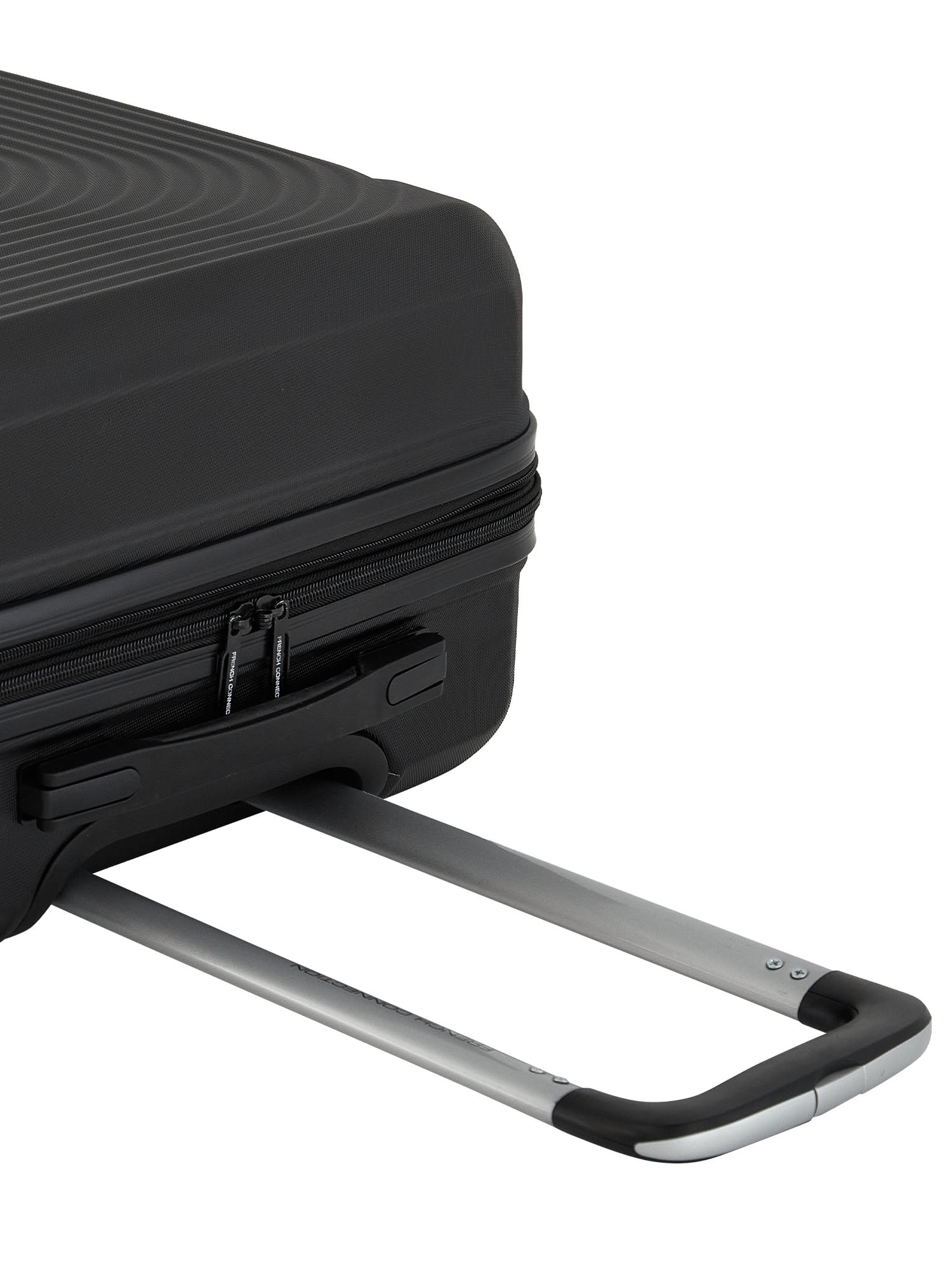 French Connection 3-Piece Hardside Expandable Luggage Set, Black