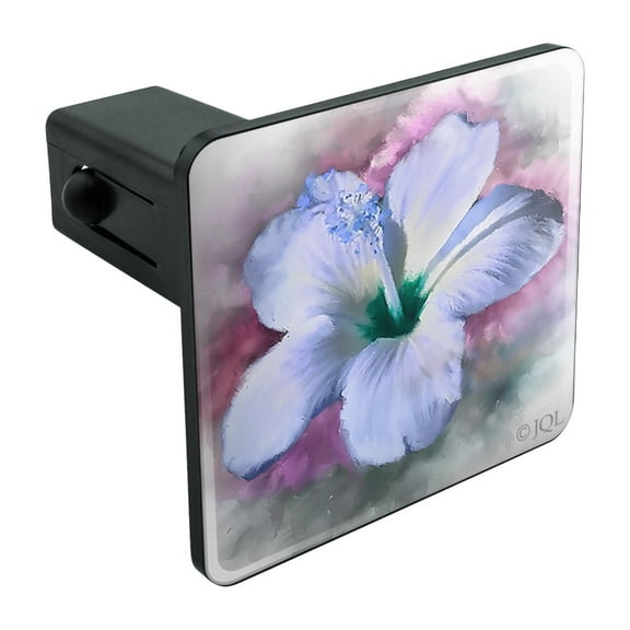 Tropical Blue Hibiscus Hawaiian Bloom Tow Trailer Hitch Cover Plug Insert 1 1/4 inch (1.25")