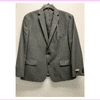 Michael Kors Charcoal Grey and Navy Mini Check Blazer, Size 48Regular