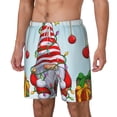 thumbnail image 2 of Uemuo Funny Christmas Gnome Pattern Mens Swim Trunks Quick Dry Board Shorts with Mesh Lining, Stretch Beach Shorts Quick Dry No-Chafing Board Shorts-Small, 2 of 9