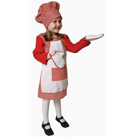 Dress Up America 210-S Red Gingham Girl Chef - Small 4-6