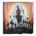 thumbnail image 2 of Blantye Halloween Impermeable poliéster baño Calabaza Cortina de Ducha decoración con 12 Ganchos para baño de Hotel, 2 of 12