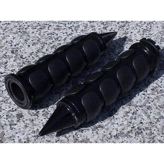 Harley Davidson Sportster Dyna Glide Softail Road King BLACK SPIKE HAND GRIPS