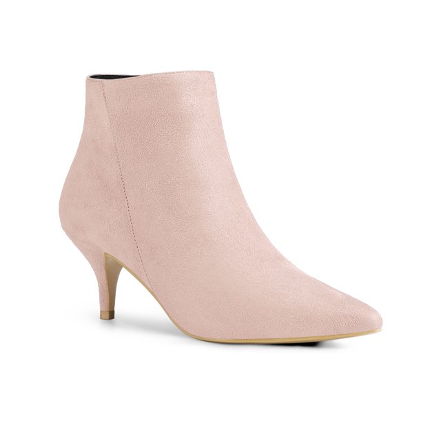 Unique Bargains Bottines à Talon Aiguille à Bout Pointu à Fermeture Éclair pour Femmes