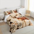 thumbnail image 4 of Homewish Safari Moose Deer Full Size Comforter Sets,Retro Rustic Hydrangea Bedding Comforter Set,Brown Beige Bedding Sets For Girl Kids,Super Cozy Room Decor Reversible,3pcs, 4 of 9