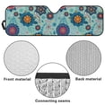 thumbnail image 6 of Yuyamidu Blue Boho Flowers Windshield Sun Shade for 2018-2025 Jeep Wrangler JL JLU & 2020-2025 Jeep Gladiator, Front Window Sun Visor Blocks UV Rays Foldable Sunshade, 6 of 7