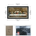 thumbnail image 6 of DECORARTS - The Last Supper by Leonardo Da Vinci Giclee Reproducation, Giclee Prints Acid Free Cotton Canvas with Matching Balck Silver Solid Wooden Frame. Total Framed Size: 33" W x 19" H, 6 of 6