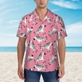 thumbnail image 2 of Susaid Cute Cartoon Zebra Print Short Sleeve Shirts Button Down Casual Shirts Summer Beach Aloha Button Down Short Sleeve for Men ,Large, 2 of 7