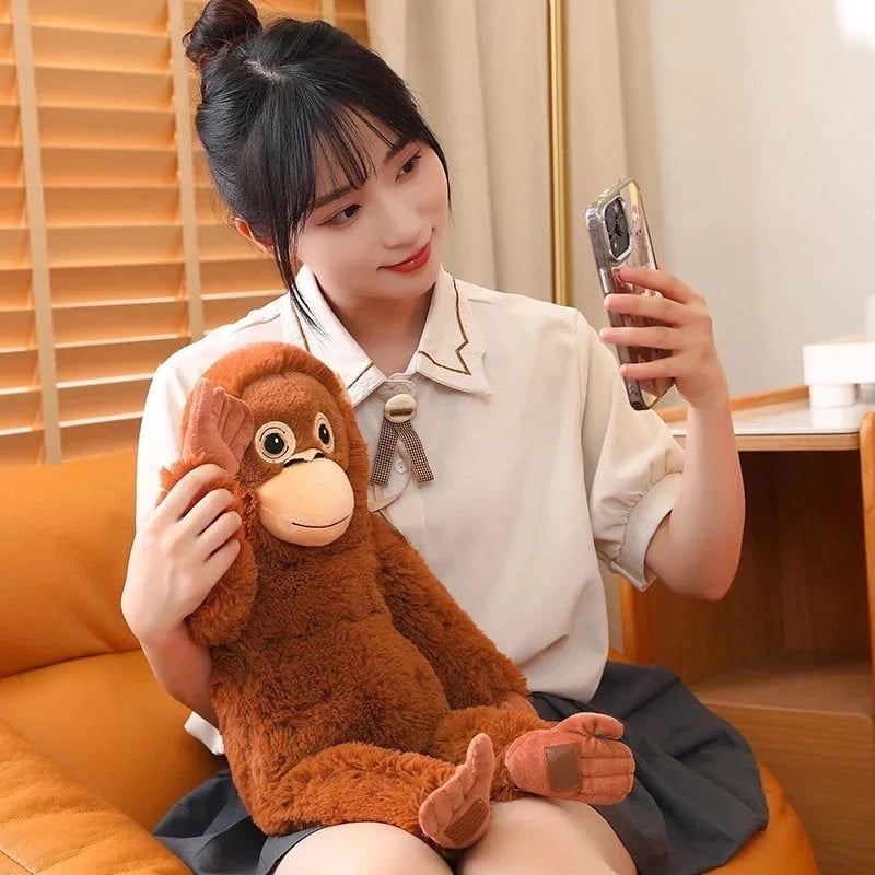 Esterze Punch Orangutan Djungeskog Brown Plush 26in Punch Monkey Plushie Perfect for Birthday Easter Holiday Gifts