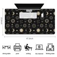 thumbnail image 5 of Long Mouse Pads for Desk,Black Gold Sun Moon Eye Star Pattern Desk Mats on Top Of Desks, Desk Mouse Pad Extra Large with 3mm Non-Slip Base and Stitched Edge for Gaming,Office,Work,Home 47.3"x23.6", 5 of 6