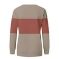 thumbnail image 5 of Sweatshirts for Women Plus Size Long Sleeved Color Blocking Round Neck Printed Sweatshirt Red L, 5 of 5