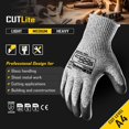 thumbnail image 2 of Guantes de trabajo de seguridad COOLJOB resistentes a cortes, nivel A4, gris, tamaño grande, 2 of 5