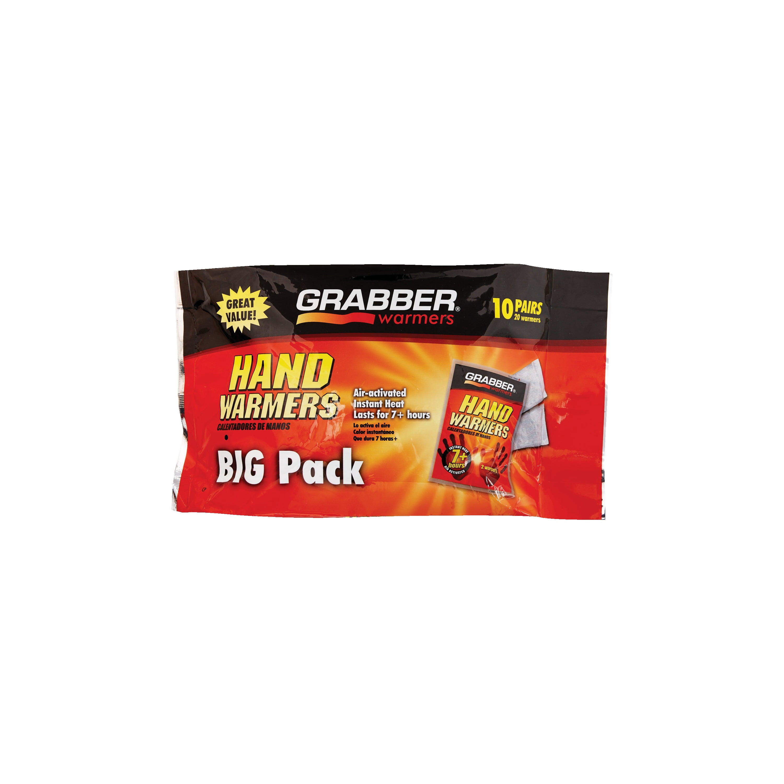 Grabber Outdoors Hand Warmers - 7 Hour Disposable Heat Packs - 120 Pairs — Residential Use, Standard Application