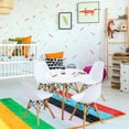 thumbnail image 3 of Gymax Ensemble de Table pour Enfants 5 Pcs Table Ronde avec 4 Chaises Sans Accoudoirs Blanc, 3 of 10