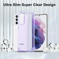 thumbnail image 3 of for Samsung Galaxy S21 Case Clear, Transparent Thin Slim Flexible TPU Cute Rubber Cover Aesthetic Design, Soft Silicone Grip for Women Girl, Non-Yellowing Protective Bumper, Light Purple, 3 of 13