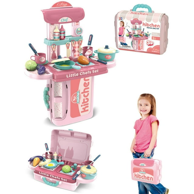 Interactive Parent Child Pretend Toys. Kitchen Doctor Tools Dressing Table Suitcase. Inspiring Imaginative Role Playing. Quality Set For Family Bonding & Entertainment.