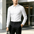 thumbnail image 5 of LIBRCLO Mens Shirts Long Sleeve Business Work Dress Shirts Casual Button Down Shirts, Size XS, 5 of 6