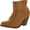 Khaki, variant on Reneeze Womens Baba-03 Fashion Comfy Stacked Chunky Heel Side Zipper Ankle Bootie