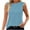 Light Blue, variant on cocolona Womens Summer Tank Tops Fashion Crew Neck Sleeveless Pleated T-shirts Casual Loose Solid Color Pullover Tops