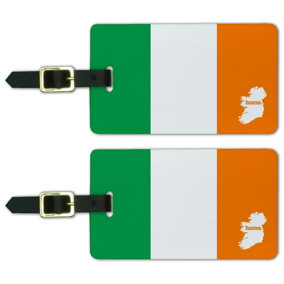 Graphics and More Ireland Home Country Luggage Suitcase ID Tags Set of 2 - Flag