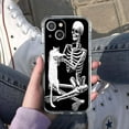 thumbnail image 5 of Skull and Cat Case for iPhone 13 Mini,Aesthetic Art Design Pattern Soft Full TPU Bumper Cover, 5 of 5