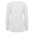 thumbnail image 4 of EHQJNJ Ladies Tops Women Summer Trendy Sexy See Through Lace Long Long Sleeve Shirt V Neck Casual Fitted Tunic Clothes Tops T Shirts for Women Cotton Striped Ladies T Shirts V Neck, 4 of 8