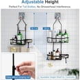 thumbnail image 2 of Upgraded Extended Length Shower Organizer with Hooks, Rustproof Shampoo Soap Holder, Large Hanging Bathroom Caddy, 2 of 6