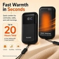 thumbnail image 2 of Hand Warmers Rechargeable, Heat Levels (104–131°F), Real-Time Temp & Battery Display, Electric Hand Warmers, Fast Heating, Fits in Gloves/Pocket, Gifts for Women & Men, 2 of 9