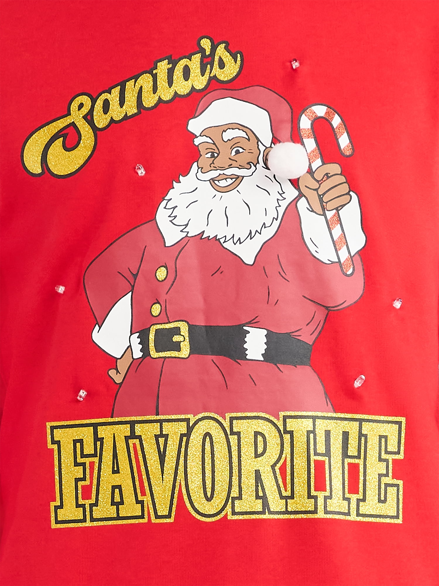Mens & Big Men's Holiday Christmas Graphic Sweatshirt Santa's Favorite, Sizes S-3XL by Jolly Knits